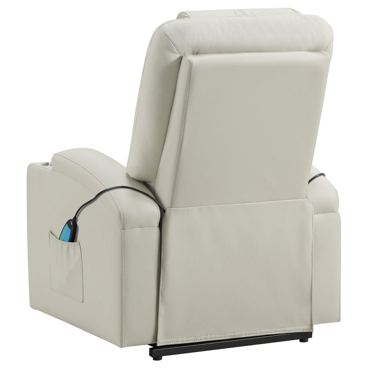Armstrong Ivory Upholstered Power Lift Massage Recliner from Coaster - Luna Furniture