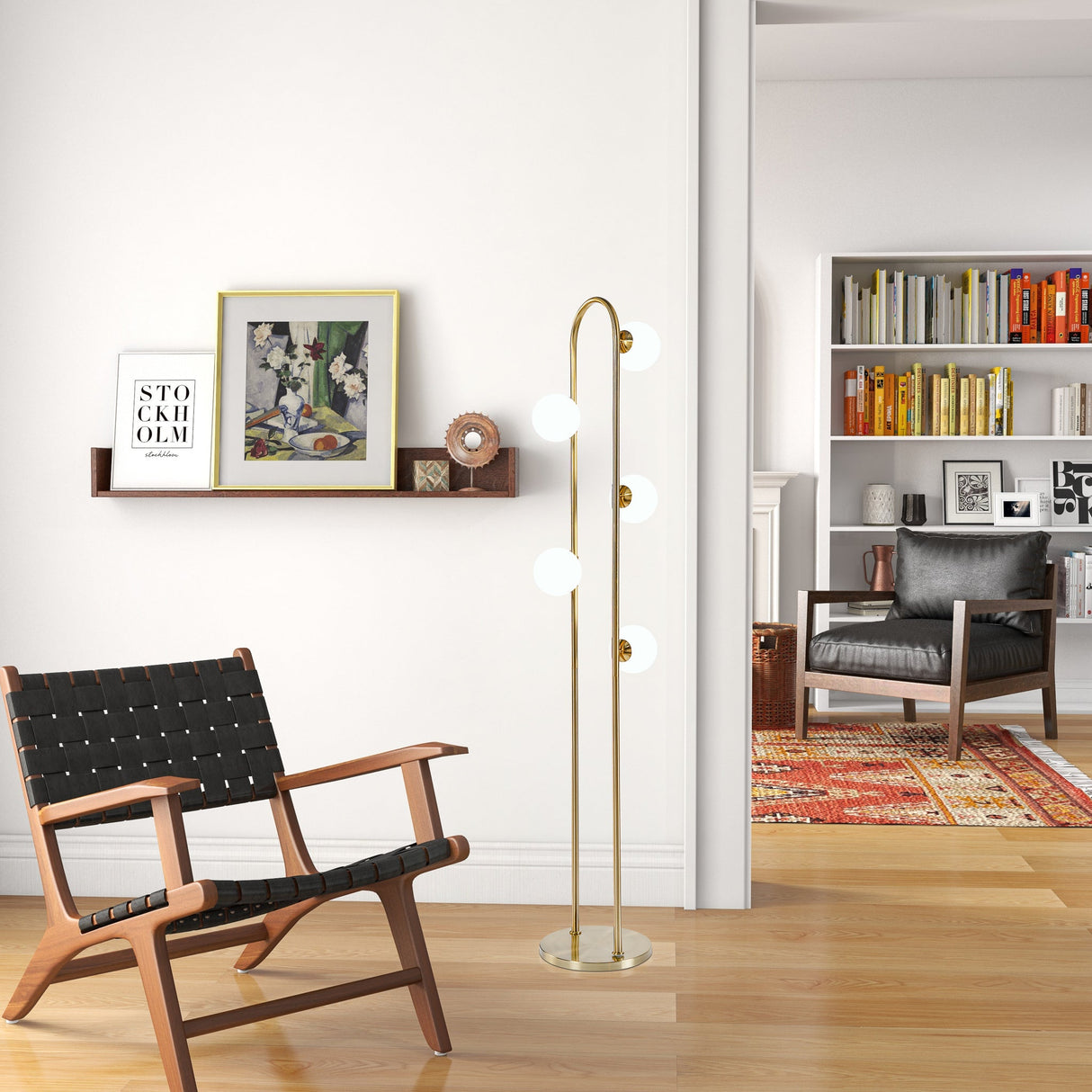 Artema Floor Lamp with WHITE from Ashcroft Furniture - Luna Furniture