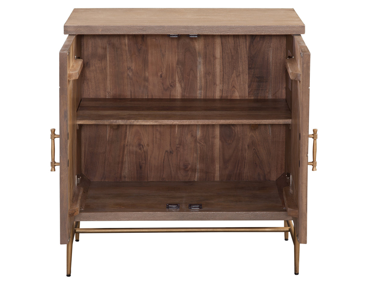 Arun Driftwood Solid Wood 2-Door Accent Cabinet from Steve Silver - Luna Furniture