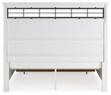 Ashbryn White/Natural King Panel Storage Bed with Dresser from Ashley - Luna Furniture