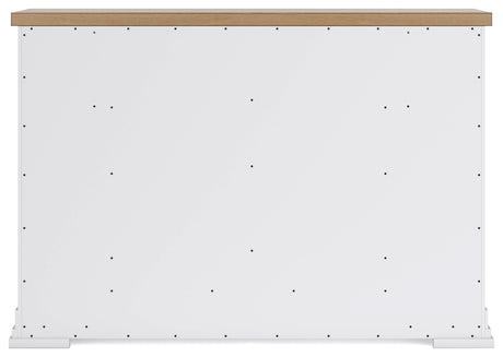 Ashbryn White/Natural King Panel Storage Bed with Dresser from Ashley - Luna Furniture