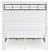 Ashbryn Queen Panel Storage Bed with Mirrored Dresser and 2 Nightstands in White/Natural from Ashley - Luna Furniture
