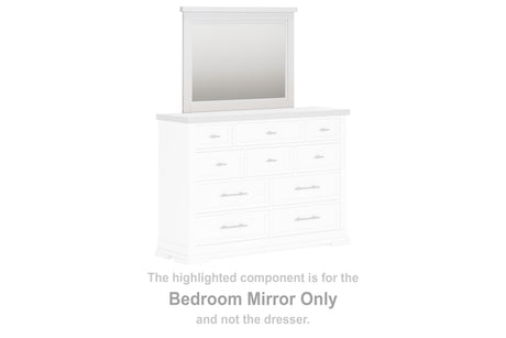 Ashbryn White/Natural Bedroom Mirror (Mirror Only) from Ashley - Luna Furniture