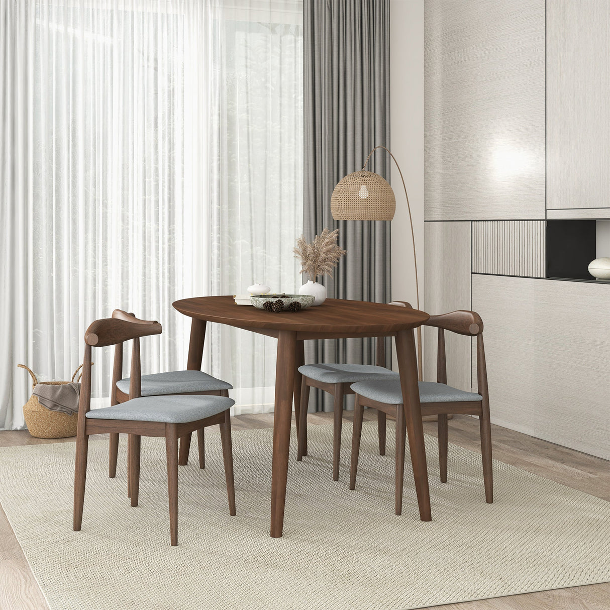 Destiny Dining Chairs (Set of 2) Grey Linen from Ashcroft Furniture - Luna Furniture