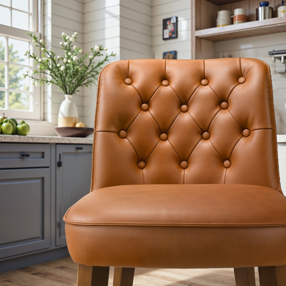 Peoria Cognac Modern Counter Stool from Ashcroft Furniture - Luna Furniture