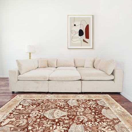 Hayward Ivory Velvet Modular Sectional Sofa from Ashcroft Furniture - Luna Furniture