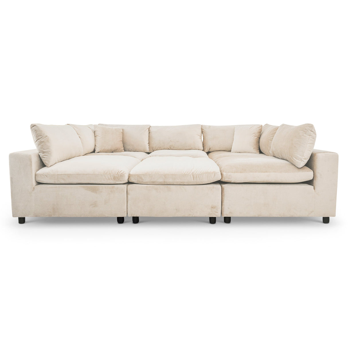 Hayward Ivory Velvet Modular Sectional Sofa from Ashcroft Furniture - Luna Furniture