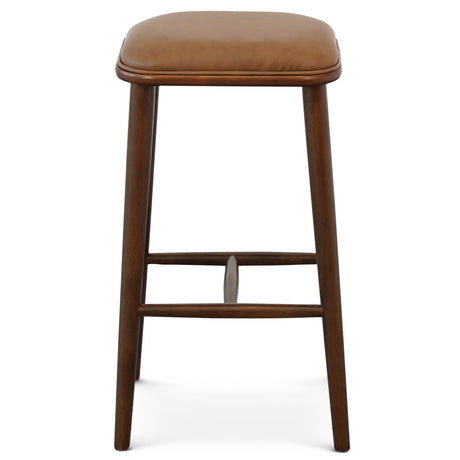 Jason Tan Vegan Leather Bar Stool from Ashcroft Furniture - Luna Furniture