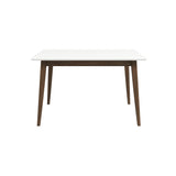 Levi Modern Style Solid Wood Rectangular Dining Kitchen Table White / 47" from Ashcroft Furniture - Luna Furniture