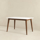 Levi Modern Style Solid Wood Rectangular Dining Kitchen Table White / 47" from Ashcroft Furniture - Luna Furniture