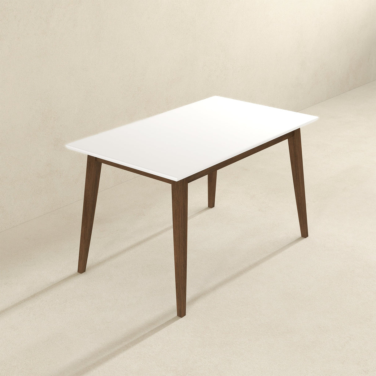 Levi Modern Style Solid Wood Rectangular Dining Kitchen Table White / 47" from Ashcroft Furniture - Luna Furniture