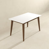 Levi Modern Style Solid Wood Rectangular Dining Kitchen Table White / 47" from Ashcroft Furniture - Luna Furniture