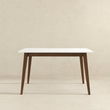 Levi Modern Style Solid Wood Rectangular Dining Kitchen Table White / 47" from Ashcroft Furniture - Luna Furniture