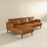 Lore Tan Genuine Leather LAF Sectional from Ashcroft Furniture - Luna Furniture