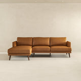 Lore Tan Genuine Leather LAF Sectional from Ashcroft Furniture - Luna Furniture