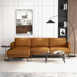 Lore Tan Genuine Leather LAF Sectional from Ashcroft Furniture - Luna Furniture