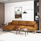 Lore Tan Genuine Leather LAF Sectional from Ashcroft Furniture - Luna Furniture