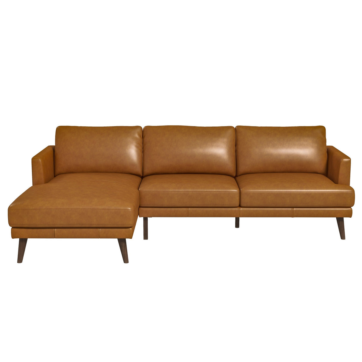 Lore Tan Genuine Leather LAF Sectional from Ashcroft Furniture - Luna Furniture