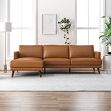 Lore Tan Genuine Leather LAF Sectional from Ashcroft Furniture - Luna Furniture