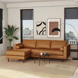 Daphne Tan Genuine Leather LAF Chaise Sectional from Ashcroft Furniture - Luna Furniture