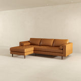 Daphne Tan Genuine Leather LAF Chaise Sectional from Ashcroft Furniture - Luna Furniture