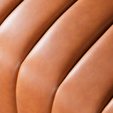 April Cognac Leather Mid Century Modern Tight Back Couch
