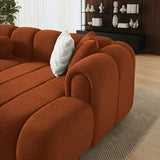Beatrice Modern Tufted Burnt Orange Boucle Right-Facing Sectional Sofa from Ashcroft Furniture - Luna Furniture