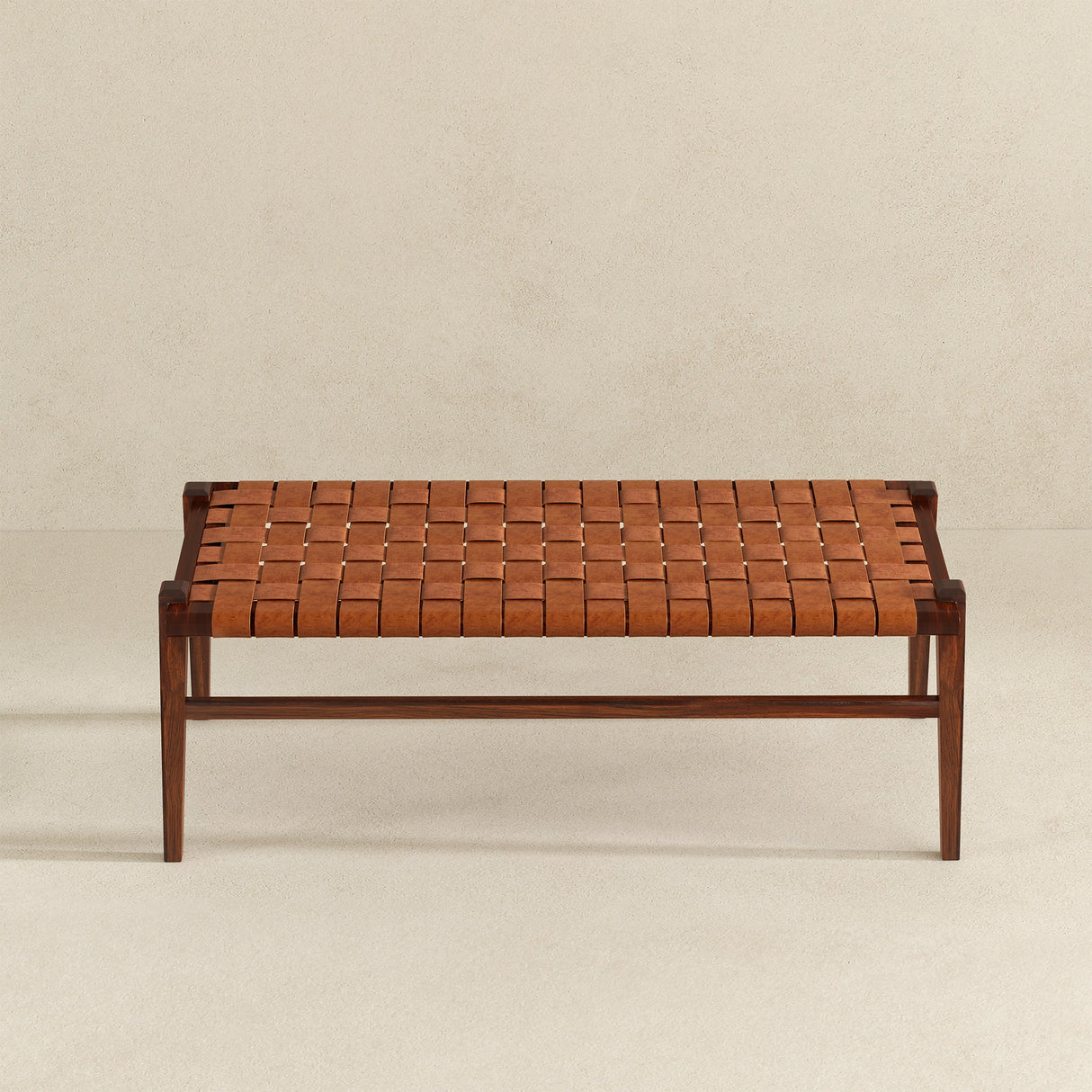 Cody Tan Leather Bench from Midinmod - Luna Furniture