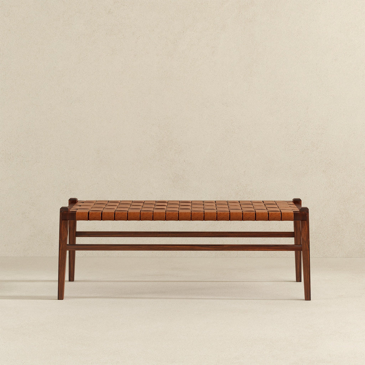 Cody Tan Leather Bench from Midinmod - Luna Furniture