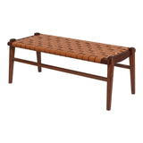 Cody Tan Leather Bench from Midinmod - Luna Furniture