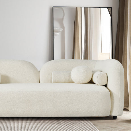 Donna Japandi Style Boucle Sofa Ivory from Ashcroft Furniture - Luna Furniture