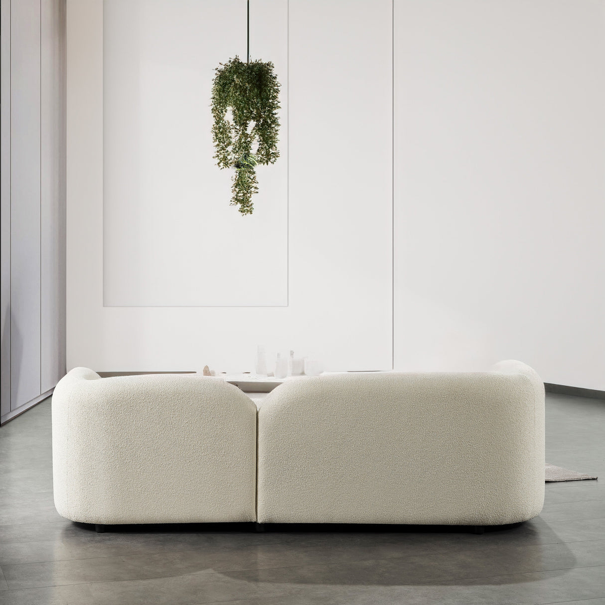 Donna Japandi Style Boucle Sofa Ivory from Ashcroft Furniture - Luna Furniture