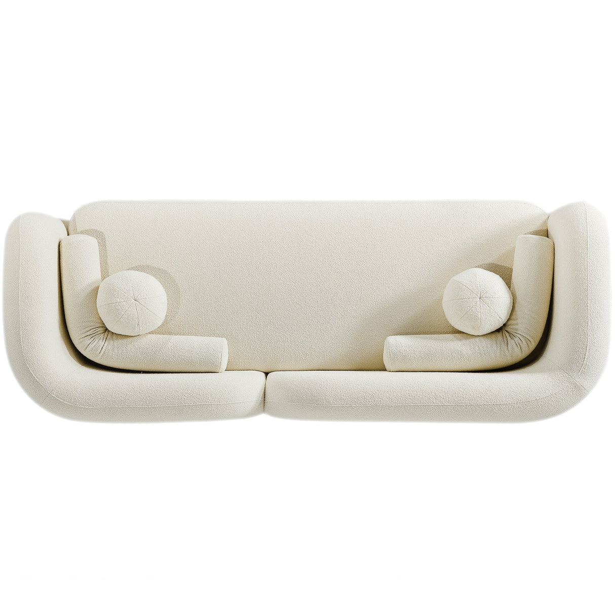 Donna Japandi Style Boucle Sofa Ivory from Ashcroft Furniture - Luna Furniture