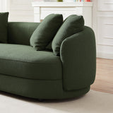 Dylan Olive Green Boucle Sofa from Midinmod - Luna Furniture