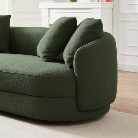 Dylan Olive Green Boucle Sofa from Midinmod - Luna Furniture