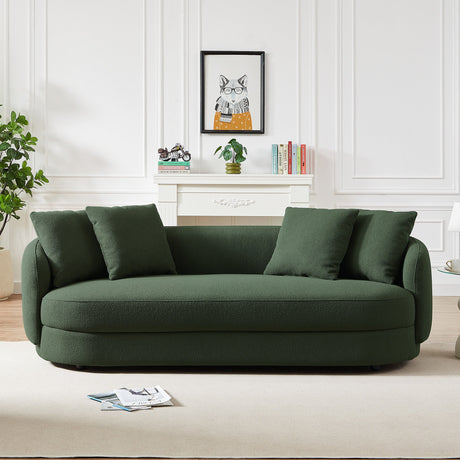 Dylan Olive Green Boucle Sofa from Midinmod - Luna Furniture