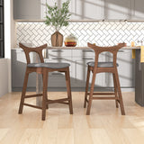 Hester Solid Wood Upholstered Square Counter Chair (Set Of 2) from Ashcroft Furniture - Luna Furniture