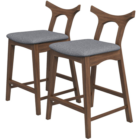 Hester Solid Wood Upholstered Square Counter Chair (Set Of 2) from Ashcroft Furniture - Luna Furniture