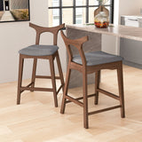 Hester Solid Wood Upholstered Square Counter Chair (Set Of 2) from Ashcroft Furniture - Luna Furniture