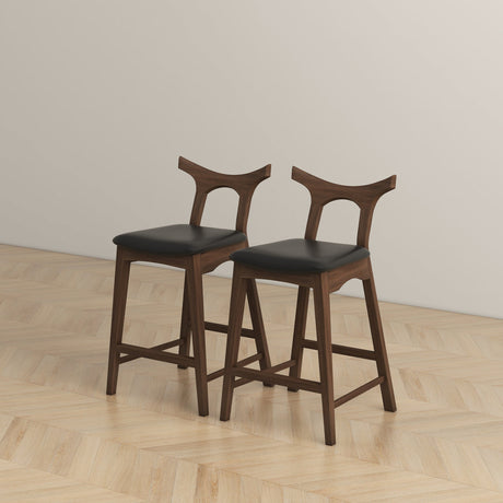 Hester Solid Wood Upholstered Square Bar Chair (Set Of 2) from Ashcroft Furniture - Luna Furniture