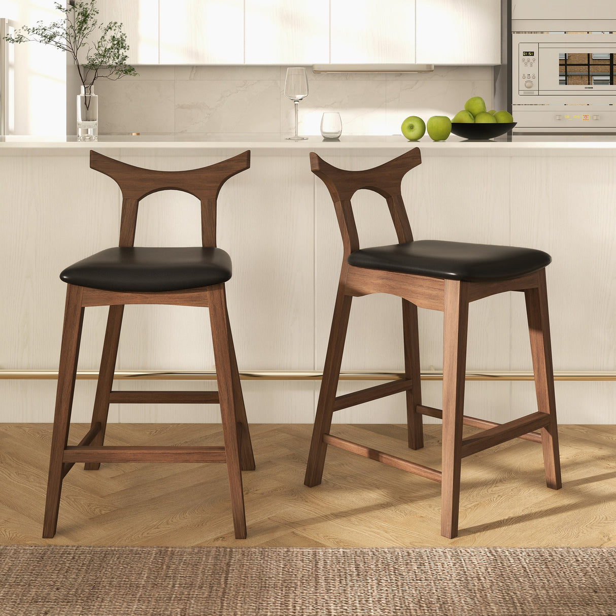 Hester Solid Wood Upholstered Square Bar Chair (Set Of 2) from Ashcroft Furniture - Luna Furniture
