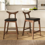 Hester Solid Wood Upholstered Square Bar Chair (Set Of 2) from Ashcroft Furniture - Luna Furniture