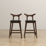 Hester Solid Wood Upholstered Square Bar Chair (Set Of 2) from Ashcroft Furniture - Luna Furniture
