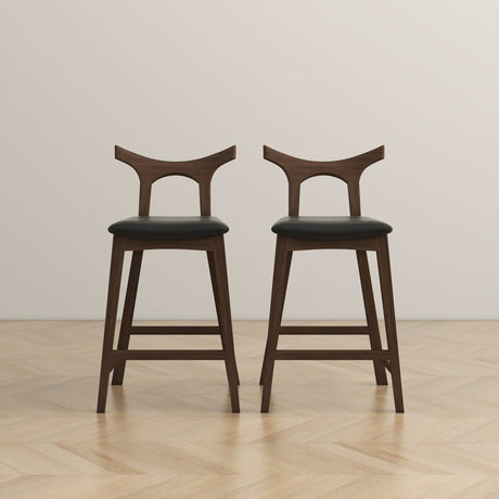 Hester Solid Wood Upholstered Square Bar Chair (Set Of 2) from Ashcroft Furniture - Luna Furniture