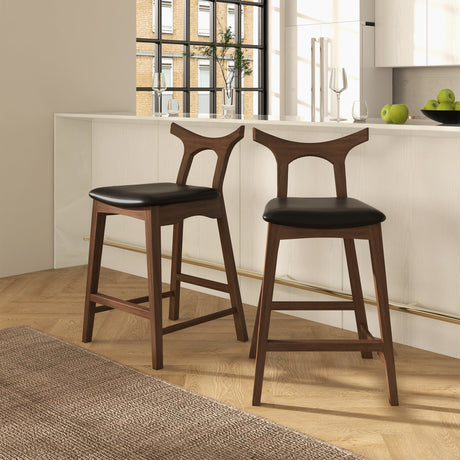 Hester Solid Wood Upholstered Square Bar Chair (Set Of 2) from Ashcroft Furniture - Luna Furniture