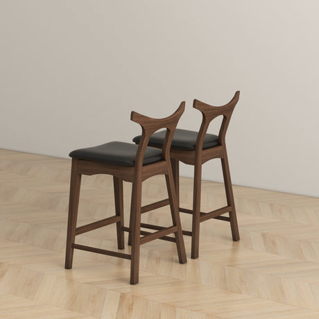 Hester Solid Wood Upholstered Square Bar Chair (Set Of 2) from Ashcroft Furniture - Luna Furniture
