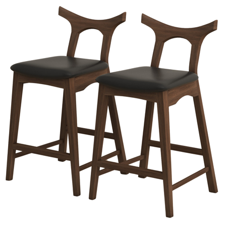 Hester Solid Wood Upholstered Square Bar Chair (Set Of 2) from Ashcroft Furniture - Luna Furniture