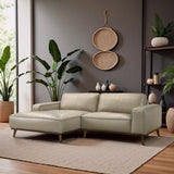 Kerrville Beige Leather Left Sectional Sofa from Ashcroft Furniture - Luna Furniture