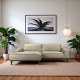 Kerrville Beige Leather Left Sectional Sofa from Ashcroft Furniture - Luna Furniture