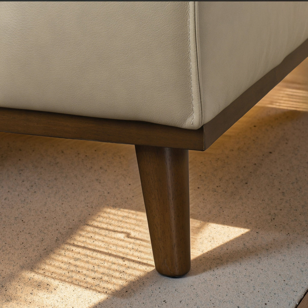 Kerrville Beige Leather Left Sectional Sofa from Ashcroft Furniture - Luna Furniture